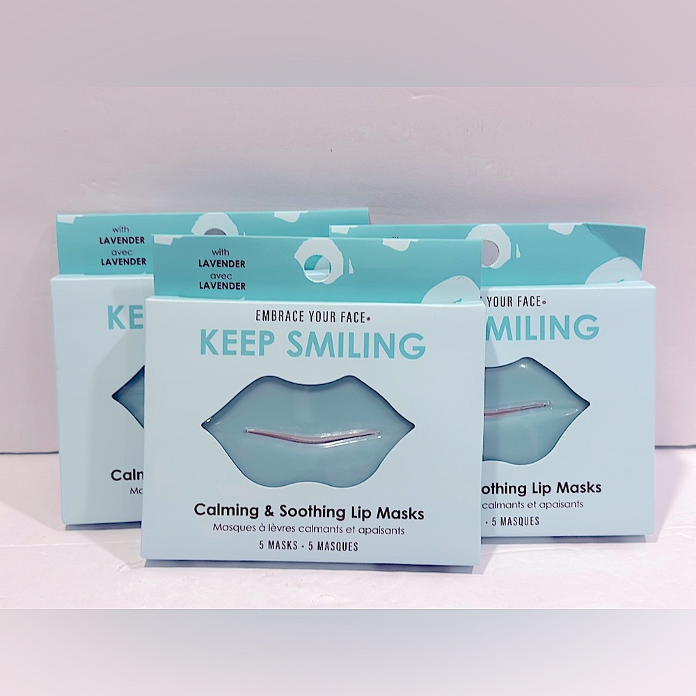 Set of 3 Embrace Your Face Keep Smiling Calming & Soothing Lip Masks